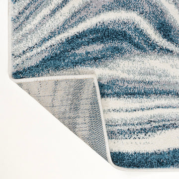 Eleni Contemporary Glam Abstract Marble Area Rug